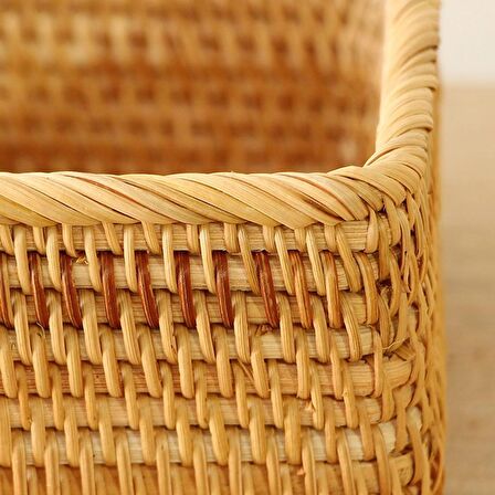 Bohem Saklama Kutusu 30x19x9 cm, Sepet, Peçetelik Iskandinav, Modern, Rattan