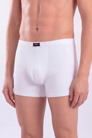 Özel Üretim Esnek Çamaşır İç Çamaşırı Beyaz Erkek Boxer Düz 3'lü Paket Pamuklu Likralı