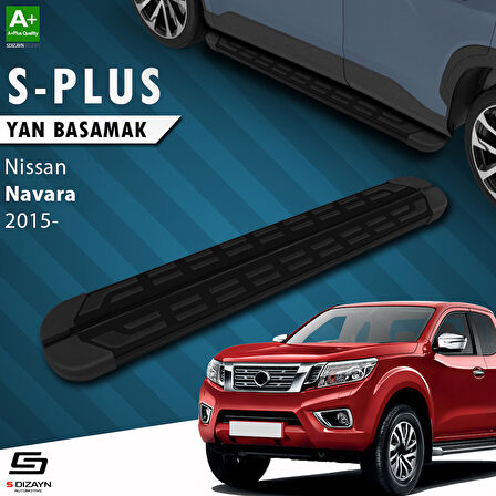 S-Dizayn Nissan Navara 3 S-Plus Siyah Yan Basamak 203 Cm 2015 Üzeri A+ Kalite