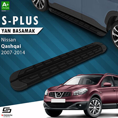 S-Dizayn Nissan Qashqai S-Plus Siyah Yan Basamak 173 Cm 2007-2014 A+ Kalite