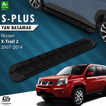 S-Dizayn Nissan X-Trail T31 S-Plus Siyah Yan Basamak 173 Cm 2007-2014 A+ Kalite