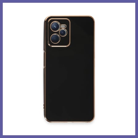 Bezos Realme C35 Kılıf Volet Silikon - Siyah NIDA