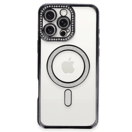 Bezos iPhone 16 Pro Uyumlu Kılıf Joke Simli Magneticsafe Kılıf - Gri NIDA