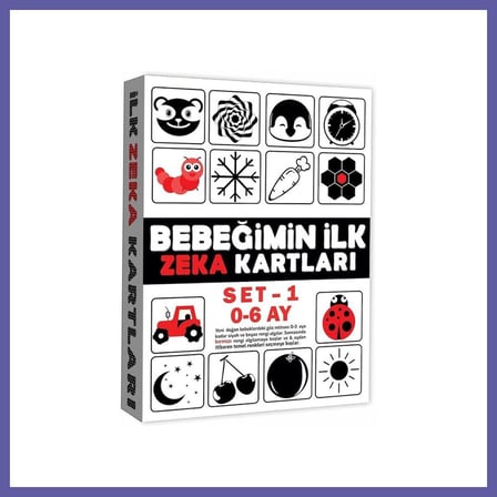 Bezos 2199 Eğitici Kartlar 0-6 Ay Zeka Kartları NIDA