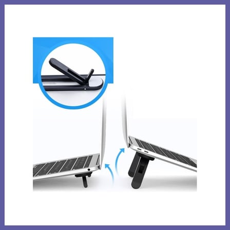 Bezos 2 Kademeli Katlanabilir ve Yapışkanlı Laptop Standı Siyah NIDA