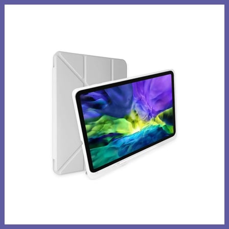 Bezos iPad 9.7 (2018) Kılıf Kalemlikli Mars Tablet Kılıfı - Gri NIDA