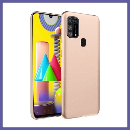 Bezos Samsung Galaxy M31 Uyumlu Kılıf Nano içi Kadife Silikon - Pudra NIDA