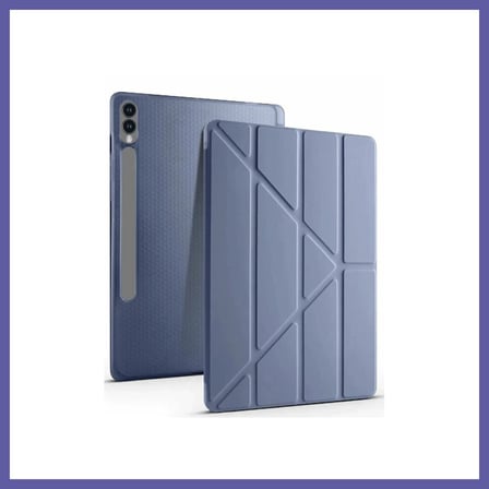 Bezos Samsung Galaxy X510 Tab S9 FE 11 Kılıf Kalemlikli Mars Tablet Kılıfı - Lavender NIDA