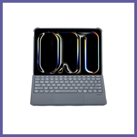 Bezos T5504D iPad Pro 11 (2024) Kılıf Palermo Ledli Klavyeli Standlı Tablet Kılıfı - Siyah NIDA