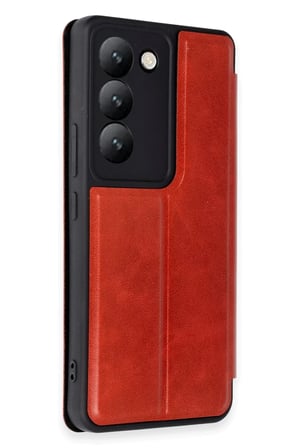 Bezos Vivo V30 Lite 4G Uyumlu Kılıf Flip Cover - Kırmızı NIDA