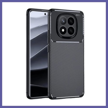 Bezos Redmi Note 14 Pro 5G Uyumlu Kılıf Auto Focus Karbon Kapak - Siyah Nida