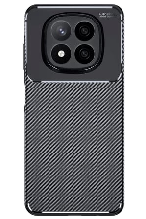 Bezos Redmi Note 14 Pro 5G Uyumlu Kılıf Auto Focus Karbon Kapak - Siyah Nida