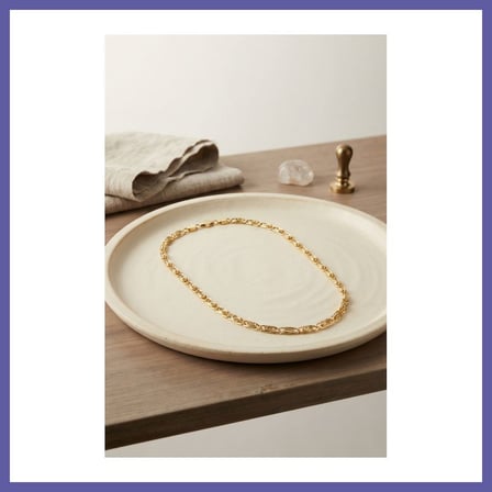 Bezos CM Yay Model Gold Renk 50 cm Kadın Kolye NIDA