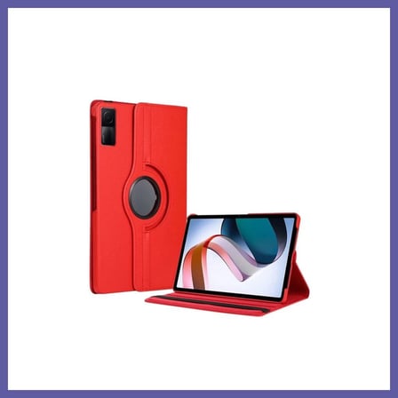 Bezos Redmi Pad SE 4G Uyumlu Kılıf 360 Tablet Deri Kılıf - Kırmızı NIDA