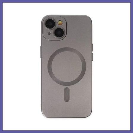 Bezos iPhone 14 Plus Uyumlu Kılıf Moshi Lens Magneticsafe Silikon - Füme NIDA