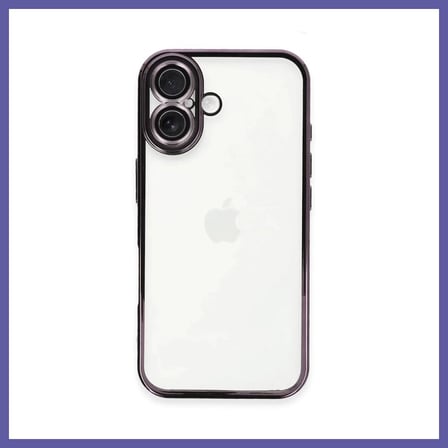 Bezos iPhone 16 Plus Uyumlu Kılıf Lensli Silikon - Mor NIDA