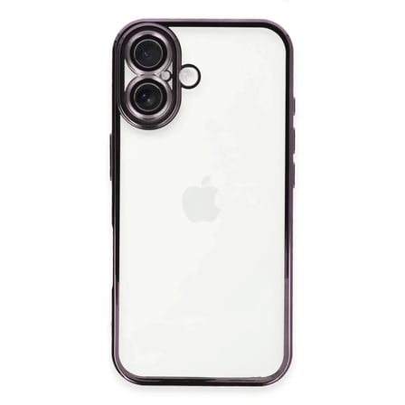 Bezos iPhone 16 Plus Uyumlu Kılıf Lensli Silikon - Mor NIDA