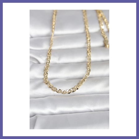Bezos CM 14K Gold Renk Yassı Oval Zincirli Model 60 cm Kadın Kolye NIDA