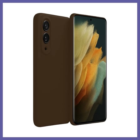 Bezos Samsung Galaxy S25 Uyumlu Edge First Silikon - Kahverengi NIDA