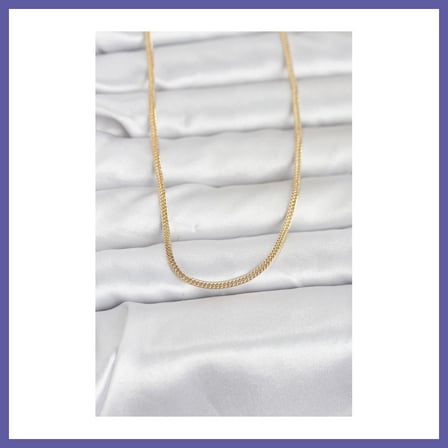 Bezos CM 14K Gold Renk Dolgun Zincir Model 60 cm Kadın Kolye NIDA