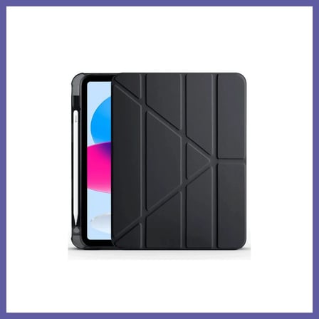 Bezos iPad 2025 10.9 10.Nesil (A16) Kılıf Kalemlikli Mars Tablet Kılıfı - Siyah NIDA