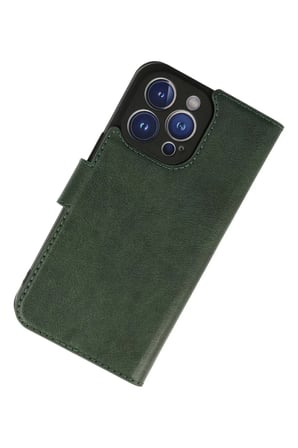 Bezos iPhone 13 Pro Uyumlu Kılıf Trend S Plus Kapaklı Kılıf - Yeşil NIDA