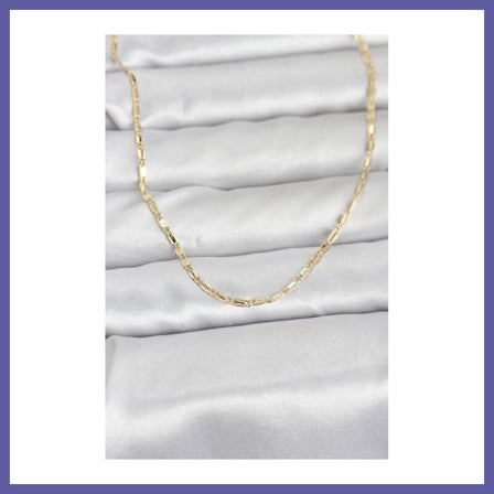 Bezos CM 14K Gold Renk Lazerli Zincir Model 60 cm Kadın Kolye NIDA