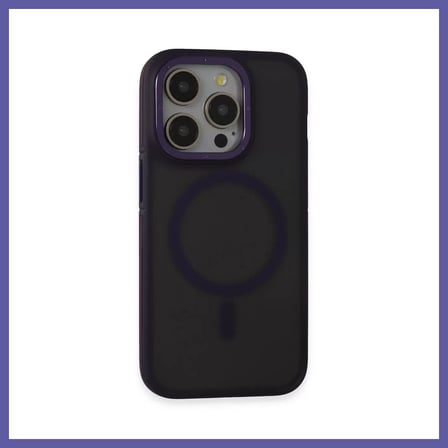 Bezos Joko iPhone 14 Pro Max Uyumlu Kılıf Rocky Magsafe Kapak - Derin Mor NIDA