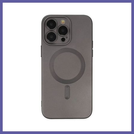 Bezos iPhone 13 Pro Uyumlu Kılıf Moshi Lens Magneticsafe Silikon - Füme NIDA