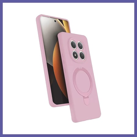 Bezos Redmi Note 15 Pro 5G Uyumlu Regal Magsafe Standlı Kapak - Açık Pembe NIDA