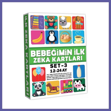 Bezos 2212 Eğitici Kartlar 12-24 Ay Zeka Kartları -Dıytoys NIDA