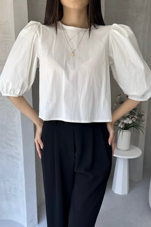 Karpuz Kol Sırtı Fiyonk Detaylı Poplin Bluz