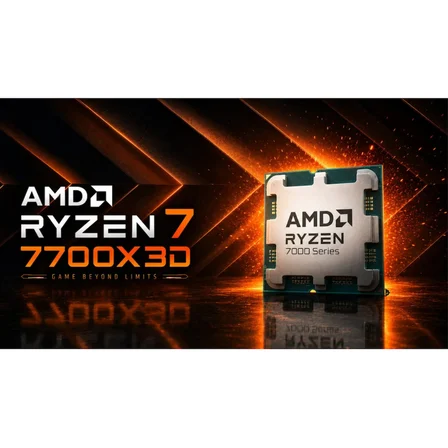 AMD RYZEN 7 7700X3D 8 Core, 4,00-4.50GHz, 104Mb Cache, 120W,  AM5 Soket, TRAY, (Dahili Grafik VAR, F
