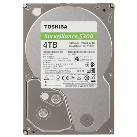 TOSHIBA S300, HDWT840UZSVA, 3.5&amp;quot;, 4TB, 256Mb 5400 Rpm, 7/24 Güvenlik HDD (Türkiye Distribüt