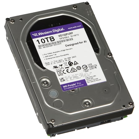 WD PURPLE WD102PURP 3,5&amp;quot; 10TB 512mb, 7200 Rpm,  7/24 Güvenlik HDD (Türkiye Distribütörü Gar