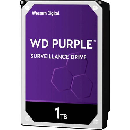 WD PURPLE, WD10PURZ, 3.5&amp;quot; 1TB, 64Mb, 5400 Rpm, 7/24 Güvenlik, HDD