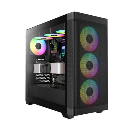 GAMDIAS ATHENA M3, 850W, 80+ Bronze, Tempered Glass, Type-C, Mesh Ön Panel, ARGB, ATX, GAMING KASA