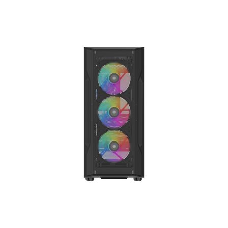 SAMA S40BK Black, H700BK 700W, 80 PLUS, Tempered Glass Panel, Mesh Ön Panel, Type-C, 4x120mm ARGB Fa