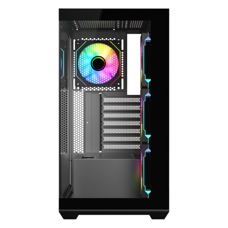 SAMA SV01BK Black, B750BK 750W, 80+ Bronze, PCIE 5.1, ATX3.1, Tempered Glass Panel, Panoramic Tasarı