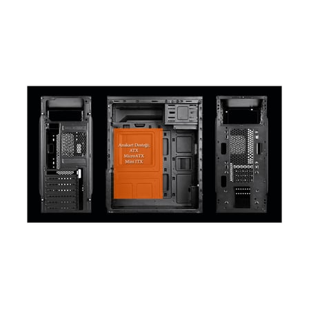 VENTO VS114F Mid Tower, 400W Siyah, Kurumsal KASA