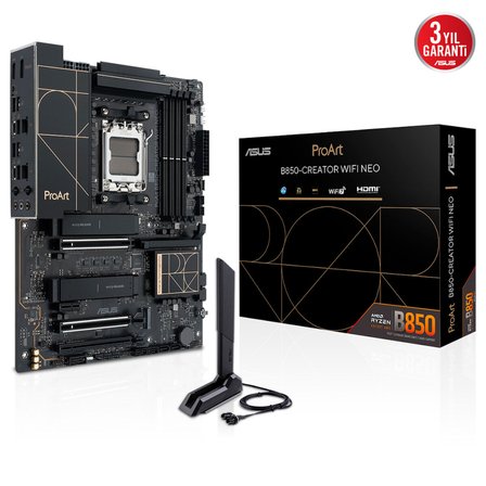 ASUS PROART B850-CREATOR WIFI NEO, 4xDDR5, 3xM.2, HDMI, DP, Type-C, PCIe 5.0, Wi-Fi 7, Bluetooth v5.