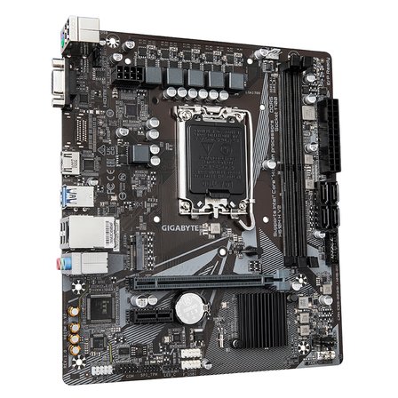GIGABYTE H610M H V2, rev.1.0, 2xDDR5, M.2, D-SUB, HDMI, 12-13.14.Nesil, LGA1700 Soket, Anakart