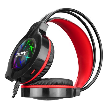 SNOPY SN-GX7, CRAZY, Kablolu, 3.5mm Jac, USB, Rainbow Aydınlatma, Gaming, Mikrofonlu, Kulaklık (Siya