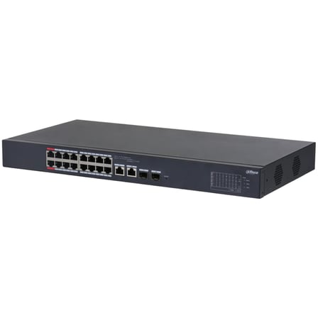 DAHUA CS4218-16ET-135, 16Port, Megabit, PoE 135W, 2 Port SFP Gigabit Combo, Cloud Yönetilebilir, Swi