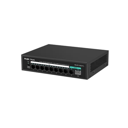 RUIJIE REYEE RG-ES110GS-P-L 10 Port, 8 Port  Gigabit PoE, 120W, 1 Port SPF, 1 Port Gigabit Uplink, S