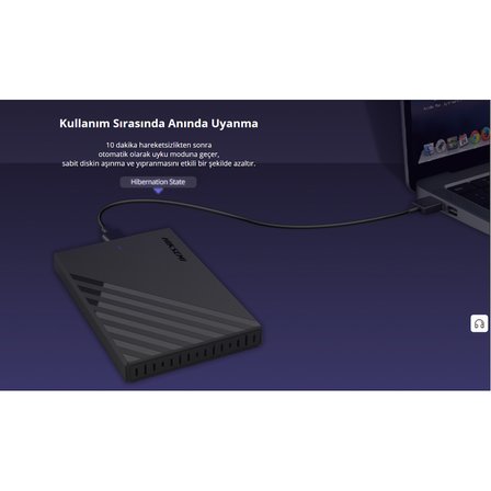 HIKSEMI HS-HUB-MHB201, USB3.0, 2,5&amp;quot; Disk Kutusu. (SSD ve HDD Destekler, 5Gbps, Siyah, Win, 