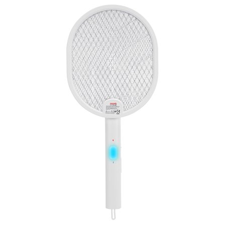 ASONIC AS-A26, Beyaz, 3000V, Raket Tipi, UV Mor Işıklı, 1200mAh, Bataryalı, Şarj Edilebilir, Katlana