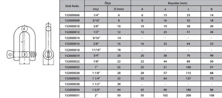 Ennalbur M6 Zincir Kilidi 1/4 ( 4 Adet )
