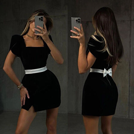 Kemer Detay Mini Elbise