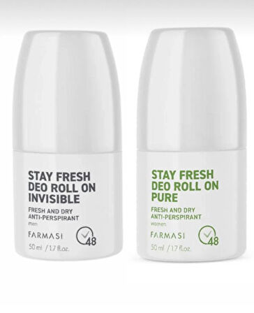 Farmasi Anti-Perspirant Deo Roll On Erkek Invısıble & Anti-Perspirant Deo Roll On Kadın Pure